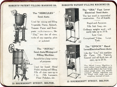 Roberts' Patent Filling Machines