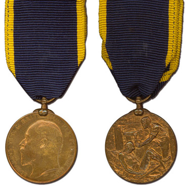 King Edward Medal (Mines) 2nd Class, Bronze awarded to Alfred Tonge