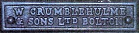 Crumblehulme makers plate