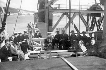 VJ Day on deck at Durban, South Africa 