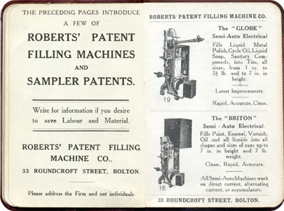 Roberts' Patent Filling Machines