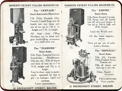 Roberts' Patent Filling Machines