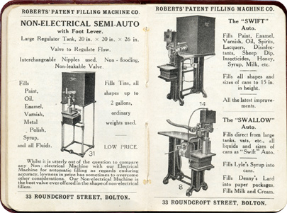 Roberts' Patent Filling Machines