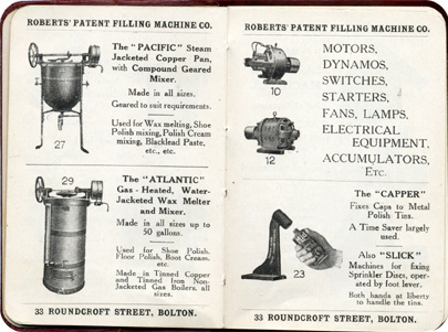 Roberts' Patent Filling Machines