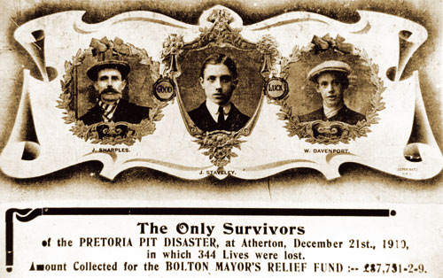 Postcard of only Survivors of Pretoria Pit Disaster