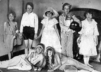 Trudy, bottom left, at dancing school 1933